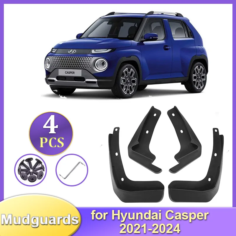 

Брызговики для Hyundai CASPER AX1 2021 2022 2023 2024, брызговики, передние и задние колеса, автомобильные аксессуары, 4 шт., автозапчасти