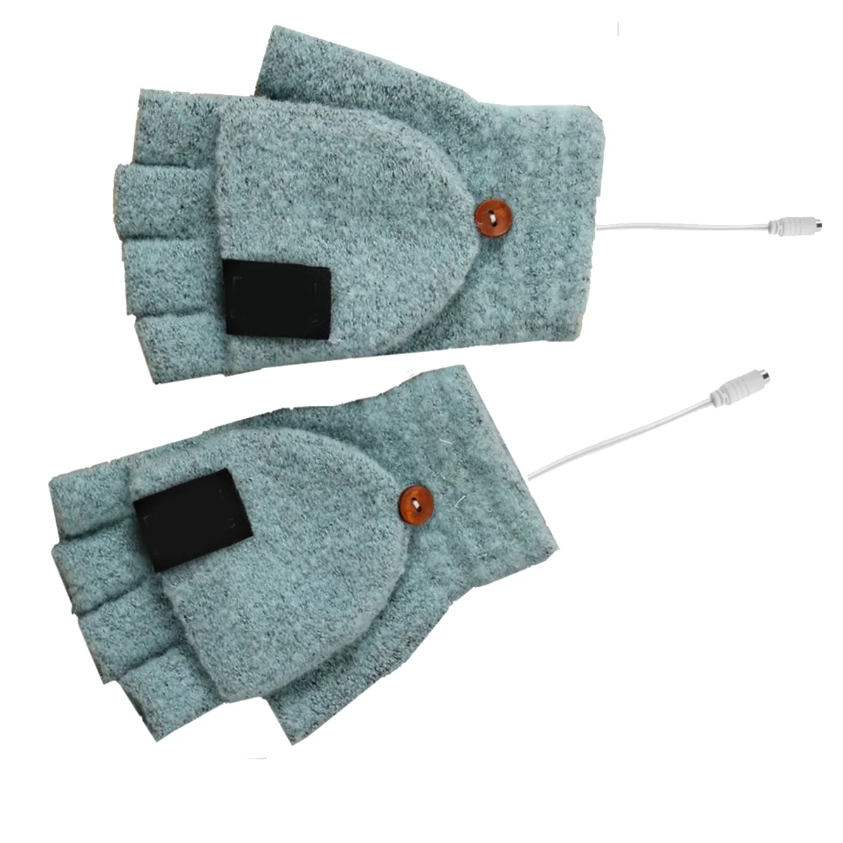

1 Pair USB Heated Knitted Flip-top Winter Hand Warmer