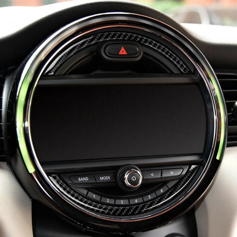 Настоящее углеродное волокно для Mini Cooper F55 F56 консоль отделка рамы навигационного