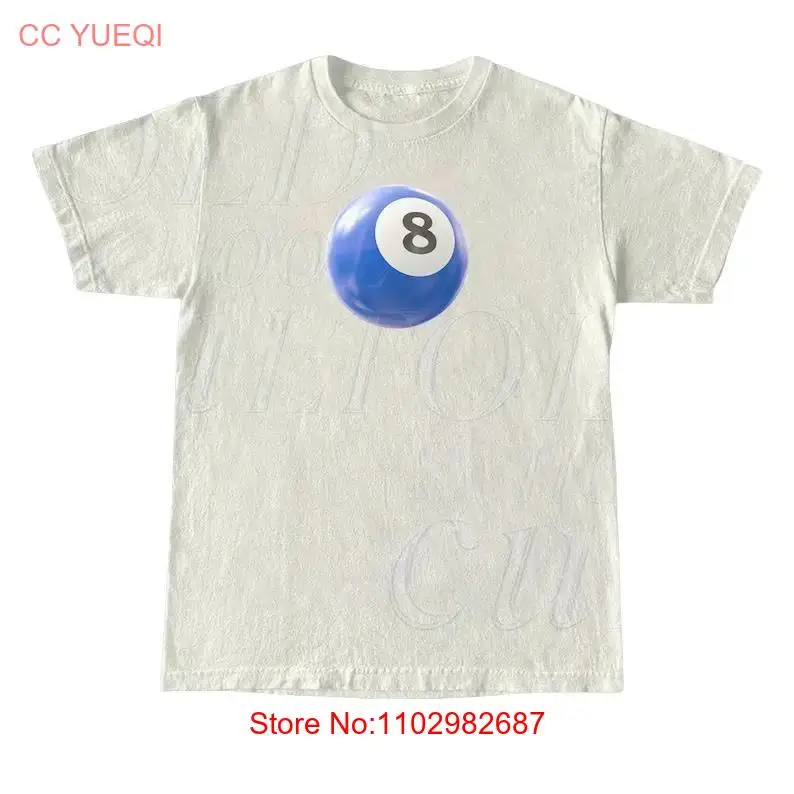 Винтажная голубая футболка с графическим принтом 8 ball 90-х