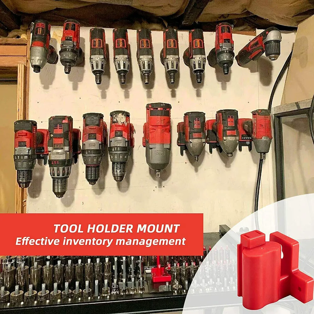 

12V Tool Holder Mount With 3xScrews For Milwaukee M12 ABS+PC Multifunction Sturdy&durable Red Tool Bracket Auxiliary Accessories