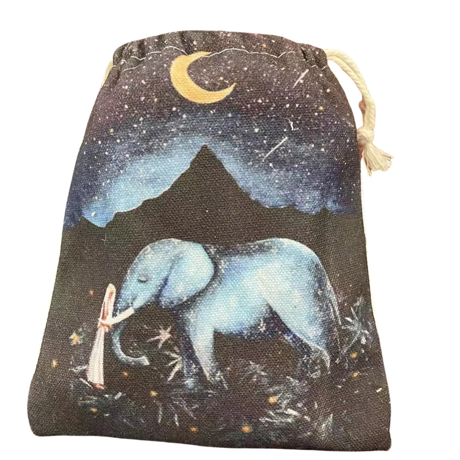 

Сумка для хранения карт Tarot, сумка со шнурком в виде слона, мешки для хранения подарков и ювелирных изделий, 13X18 см, органайзер для хранения ка...