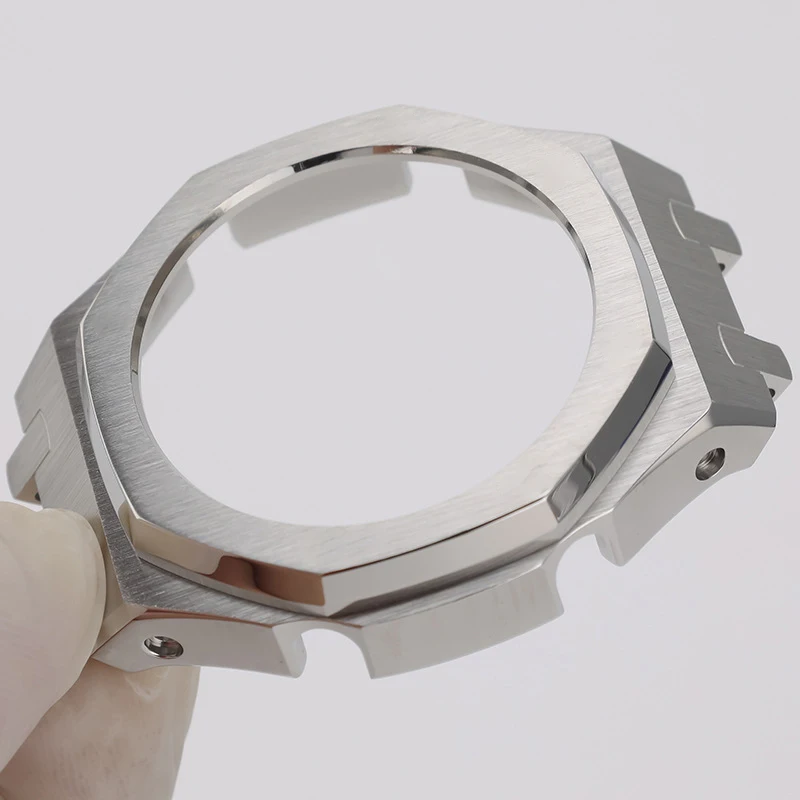 4rd Modification Kit for Casioak GA2100 Mod Kit Stainless Steel Case Screws Watch Band for GA-2100/2110 Metal Bezel Rubber Strap