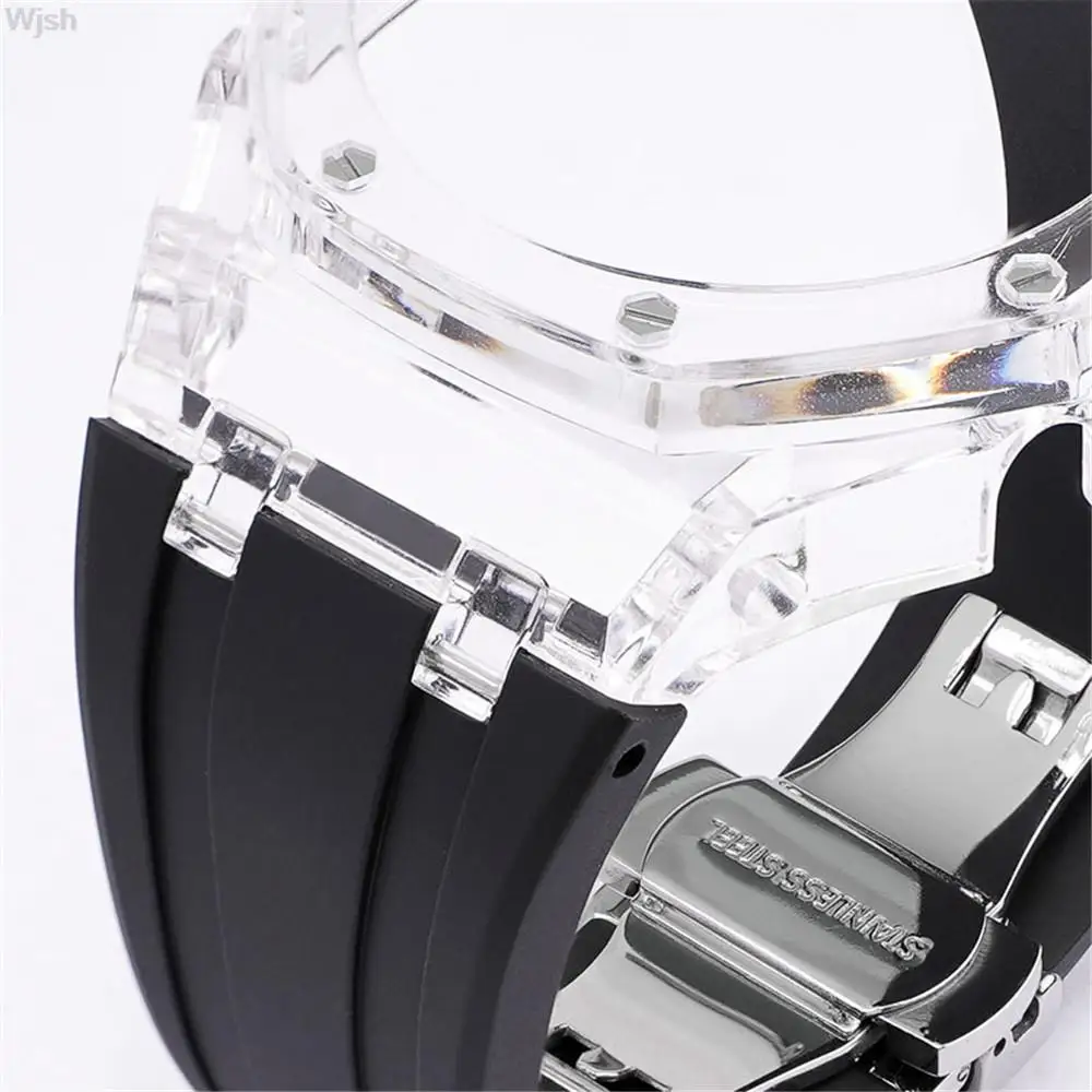 Продажа Сменный ремешок GA2100 для Casio G-SHOCK 2110 резиновый ремешок для часов Прозрачный чехол для ПК металлическая пряжка-бабочка аксессуары