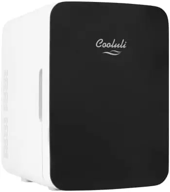 

10L Mini Fridge for Bedroom - Car, Office Desk & College Dorm Room - 12v Portable Cooler & Warmer for Food, Drinks, Skin
