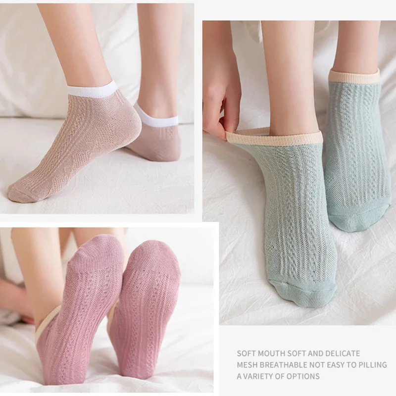 10Pairs Women Socks Spring Summer Cute Japanese Boat Socks Shallow Mouth Low Cut Cotton Ins Tide Thin Ankle Sock