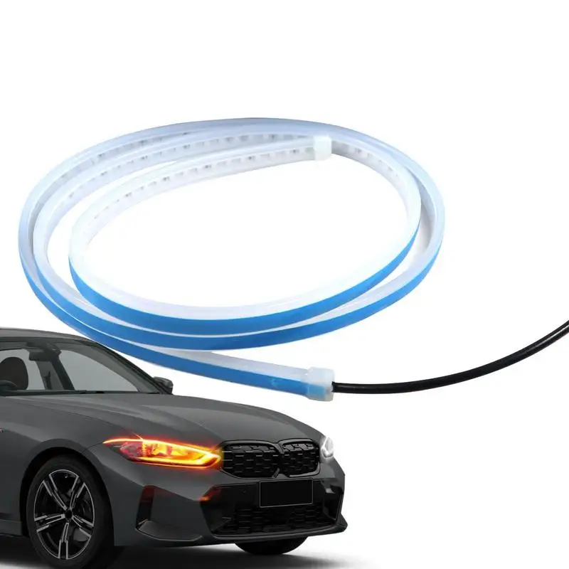 

Наружная Светодиодная лента для автомобиля, освещение для авто, мигающая атмосфера, гибкий инструмент для освещения автомобиля, для задней двери, передняя решетка автомобиля