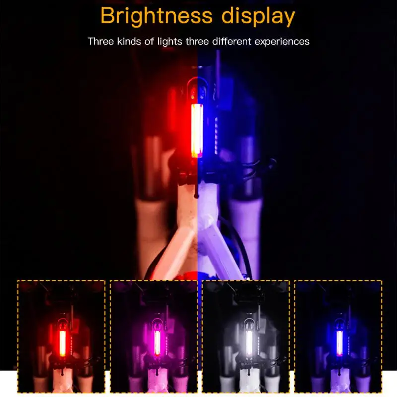

Ultra Bright Bike Tail Light USB Rechargeable Bicycle LED Rear Lamp for Road MTB Helmets Easy to Install for Safety