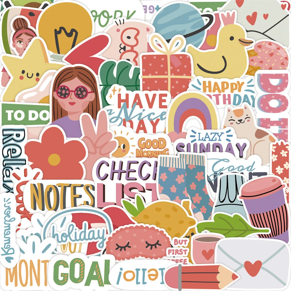 

10/30/50PCS Fashion Cartoon Cute Personality Creative Graffiti Sticker Water Cup Suitcase Skateboard Waterproof Wholesale