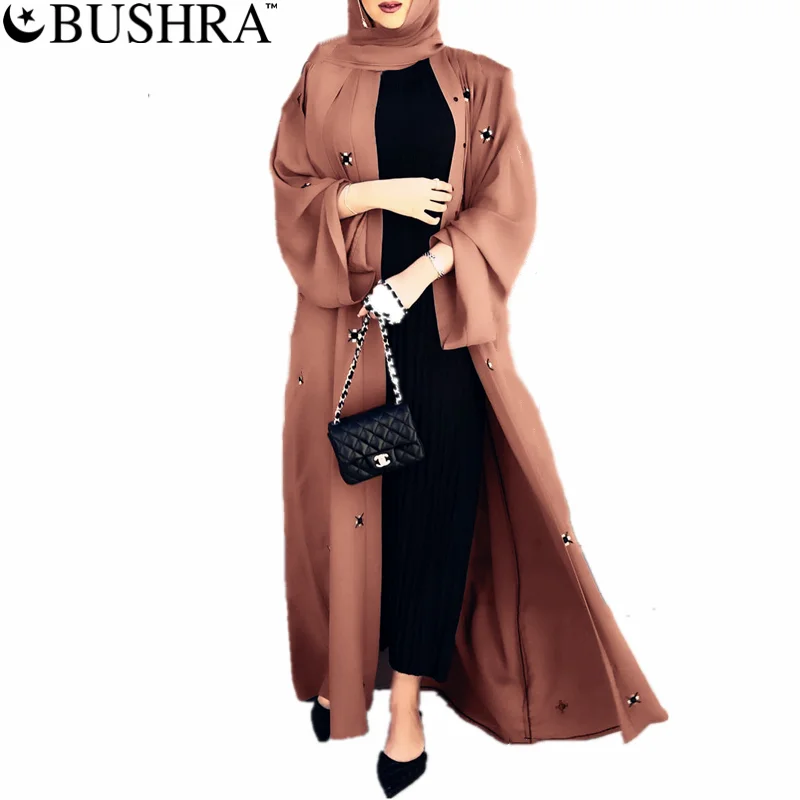 

Повседневное женское кимоно в стиле кэфтан, женская одежда в стиле кэжуал, Рамадан, ИД, бриллиантовое Бисероплетение, Дубайский кафтан, мусу...