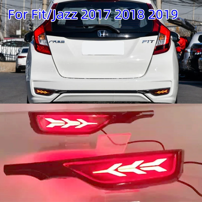 

For Honda Fit/Jazz 2017 2018 2019 Reflector Multi-functions Rear Tail Light LED Rear Bumper Light Auto Brake Light