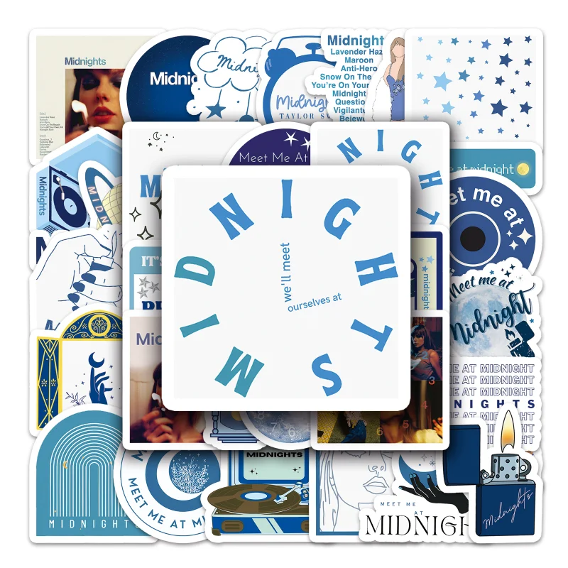 

50PCS Taylor midninght album graffiti personalized guitar decorative stickers mug refrigerator computer suitcase stickers