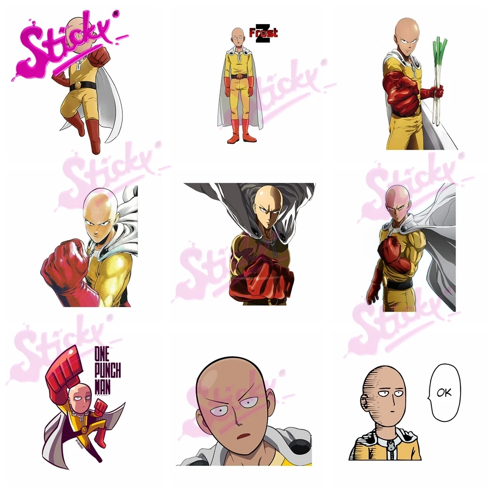 

STICKY Car Door One Punch Man Stickers Reflective Waterproof PVC Funny Sticker Accessories for Anime Decal Car Mazda Sticker