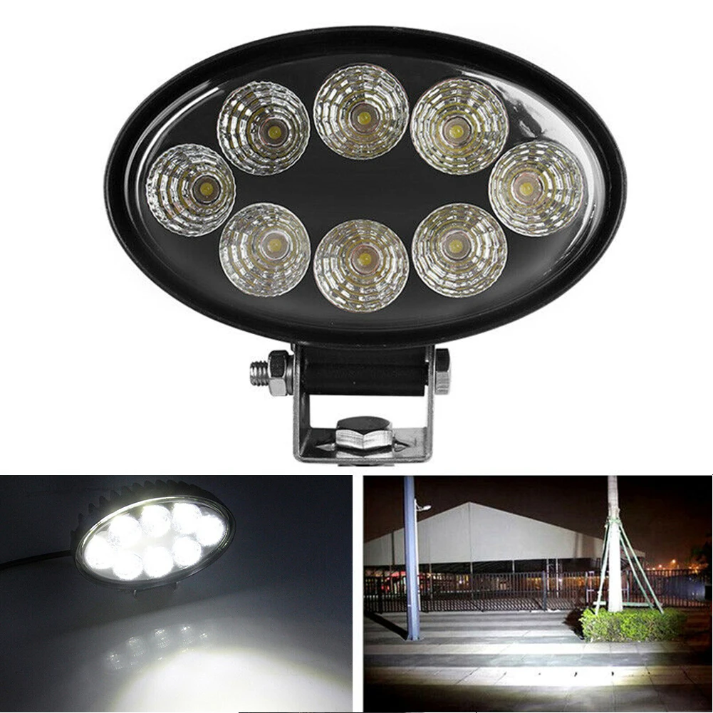 

1pc 5inch 24W Oval LED Work-Lamp Fog Light Truck OffRoad Tractor Flood Beam 12V 24V 6000K 24W White IP68 Car LED Light