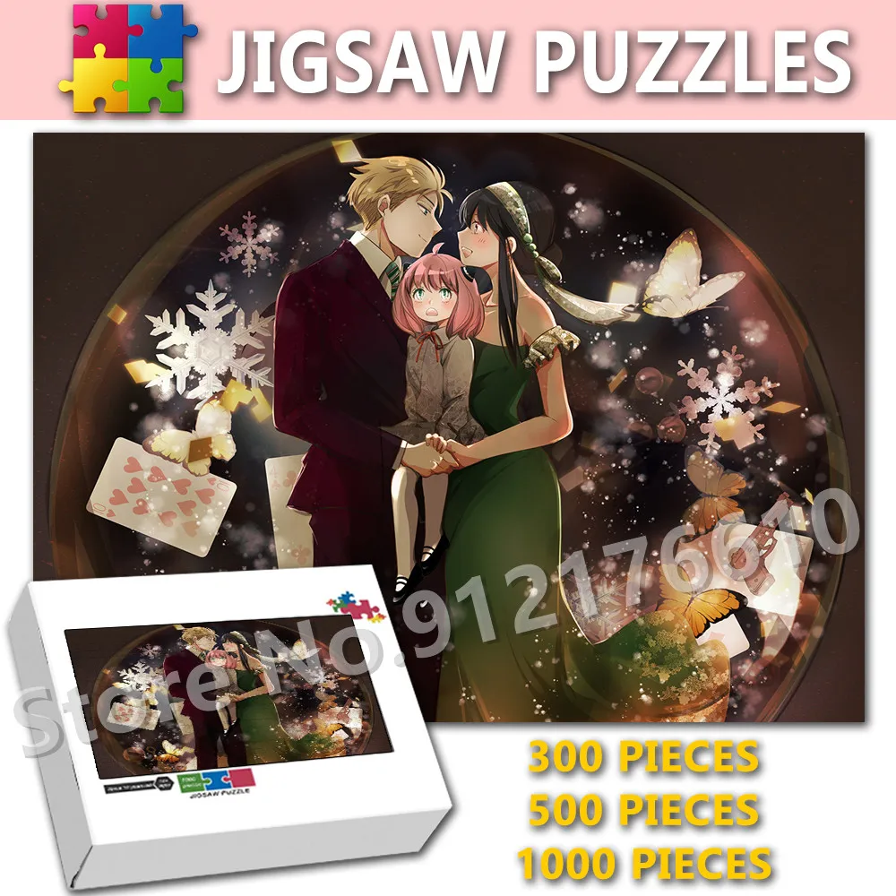 

Fashion Anime Spy X Family 1000 Pieces Jigsaw Puzzle for Adults Nursery Cartoon Puzzle Educational Decompress Christmas Gifts