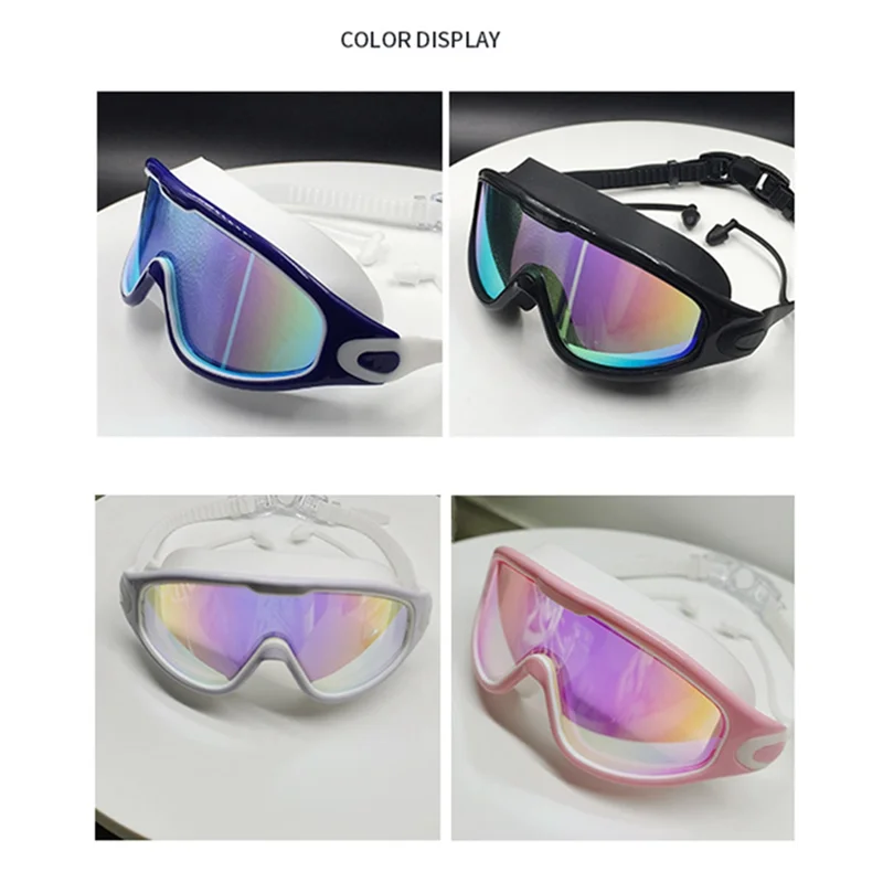 Очки для плавания противотуманные с защитой от ультрафиолета не протекающие