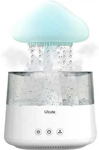 

Cloud Humidifier Water Drip,Essential Oil Diffuser,450ml,7 Colors LED Lights,RainCloud,Humidifiers for Bedroom、Office (Style-1)