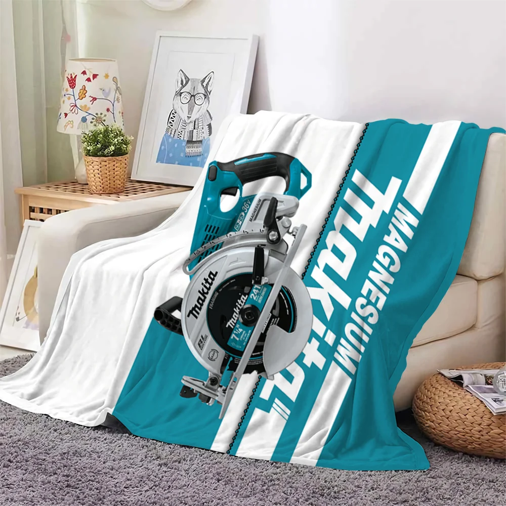 

CLOOCL Newest Makita Tool Chainsaw Blanket Print Flannel Blanket Teens Adults Quilts Home Decor Bedspread Blanket Drop Shipping