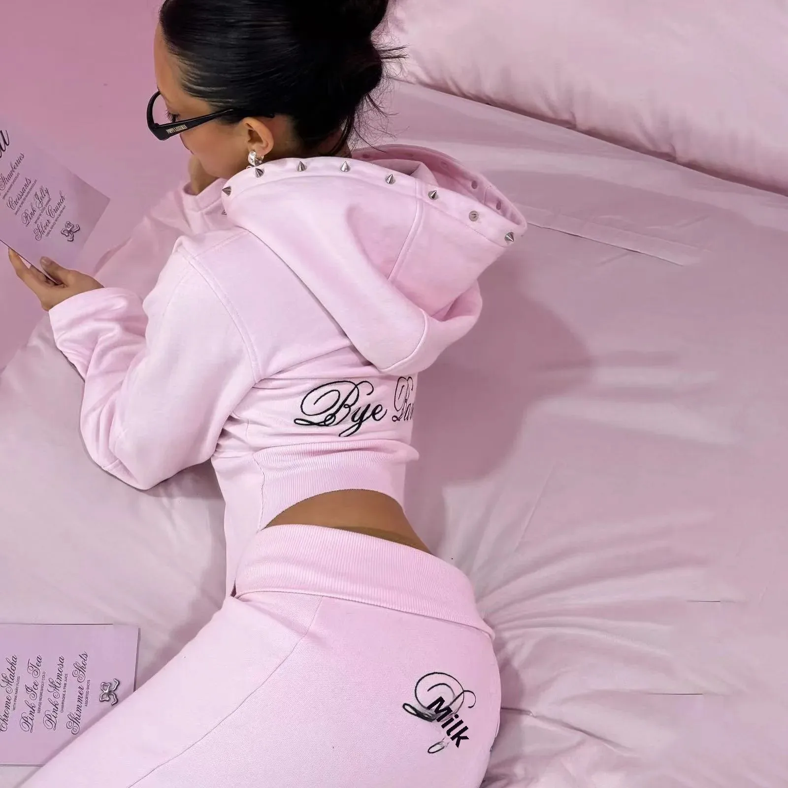 Европейский и американский новый стиль укороченная толстовка с капюшоном