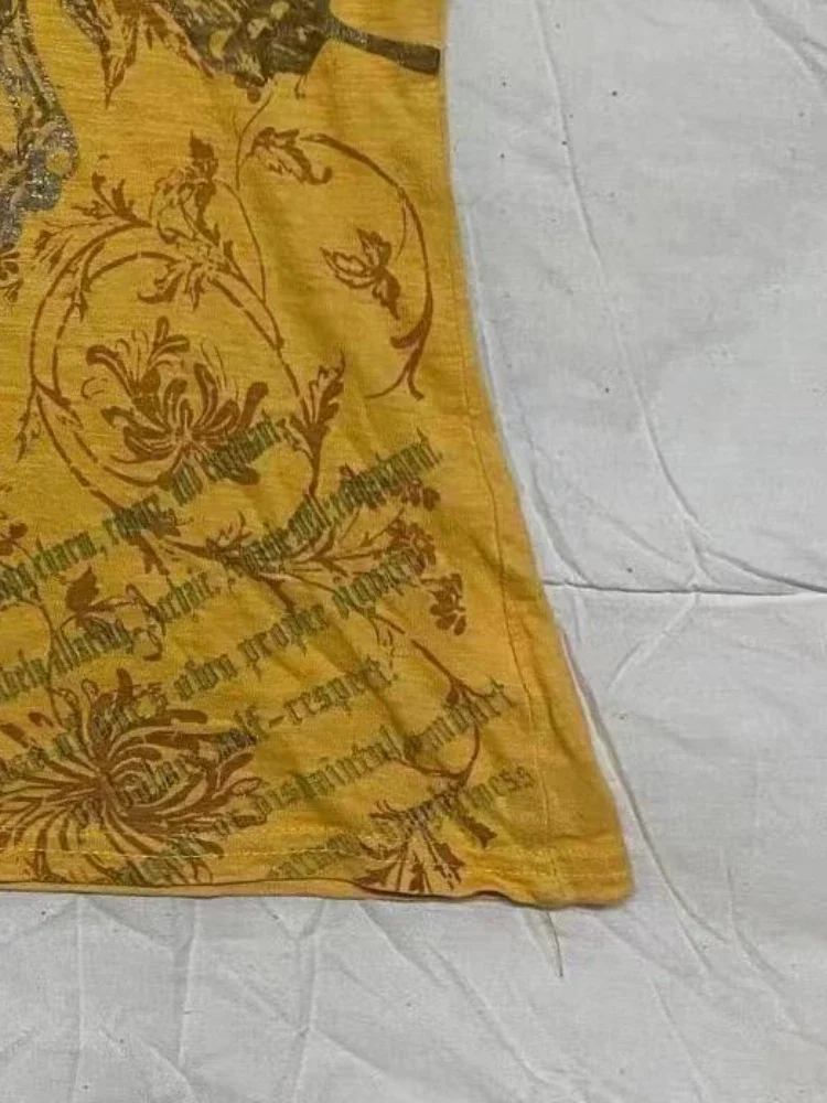 Женская винтажная блузка в стиле ретро желтая Повседневная Блузка американском