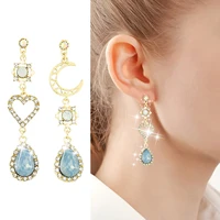 geometric circle stud earrings jewellery birthday proposal gift wedding engagement party earrings navy earrings for women