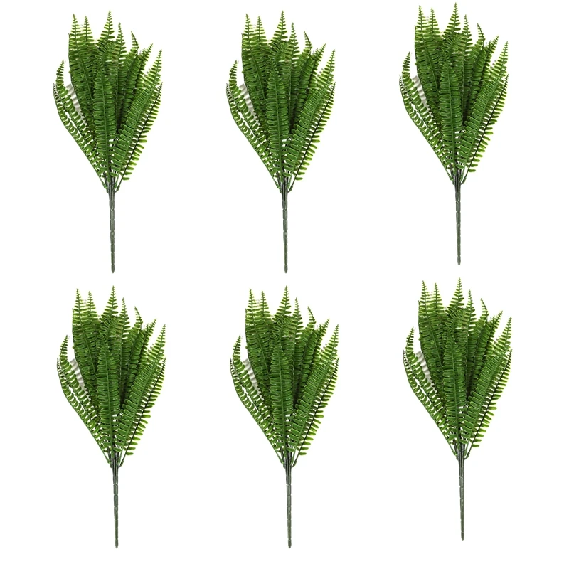

6X,7 Branches Green Artificial Plant Floral Persian Leaf Flower Office Home Garden