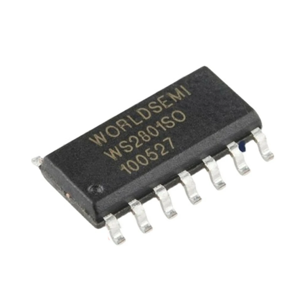 

20 шт. WS2801SO WS2801 3-канальный постоянный ток Светодиодный драйвер с широтно-импульсной модуляцией IC SOP-14