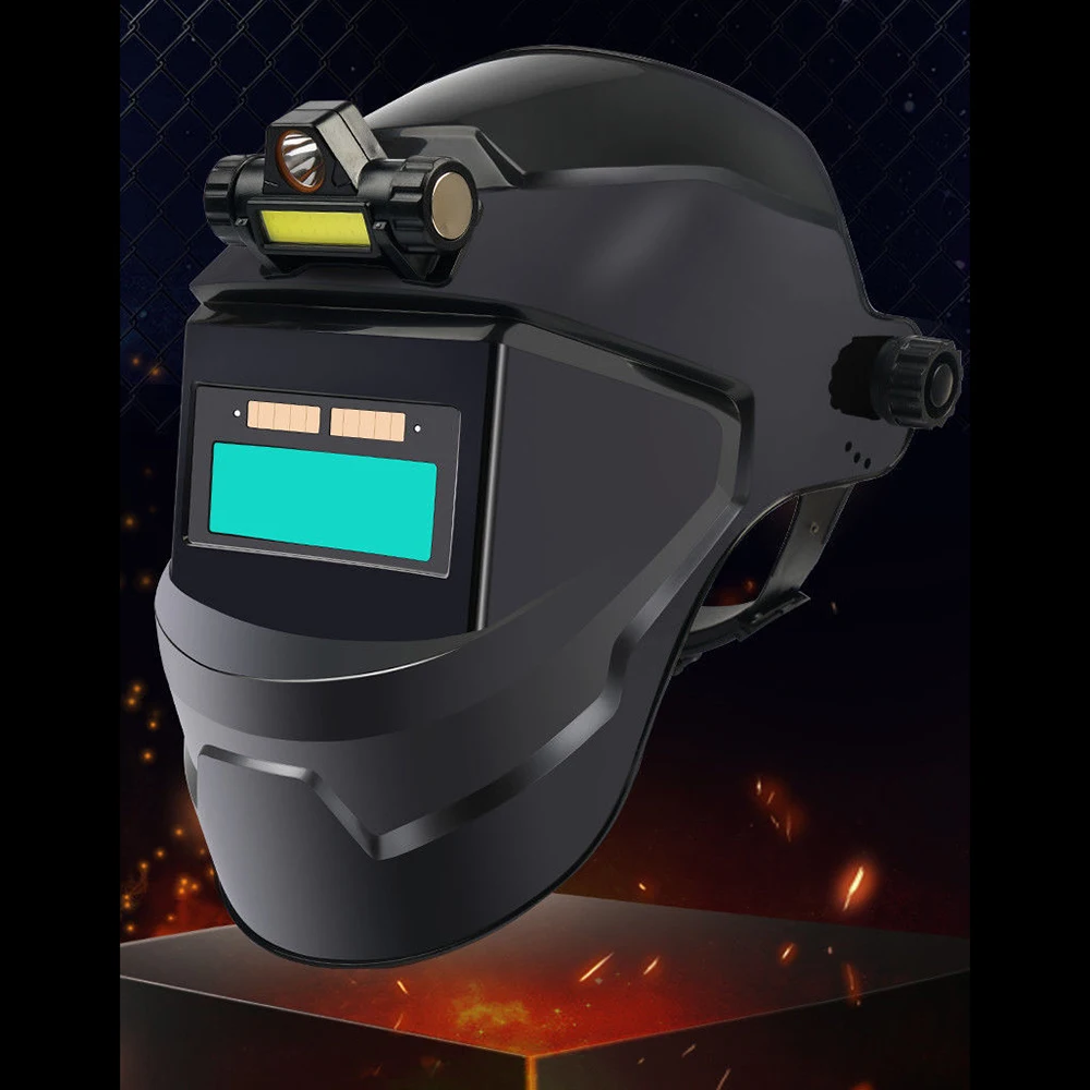 

Process Automatic Mask Cut Portable Mask For Grind Dimming Weld Arc Rechargeable Electric Welding Welder With Helmet Headlight