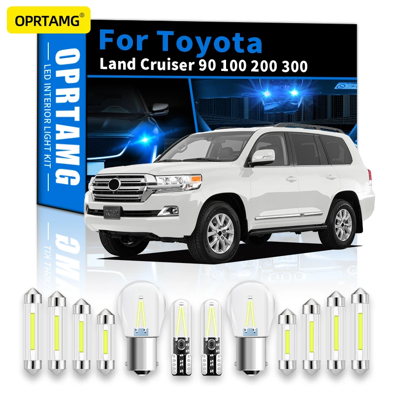 

OPRTAMG t10 w5w c5w 1156 ba9s led light For Toyota Land Cruiser 90 100 200 300 1997-2022 Canbus Bulb Indoor Dome Map Light Kit