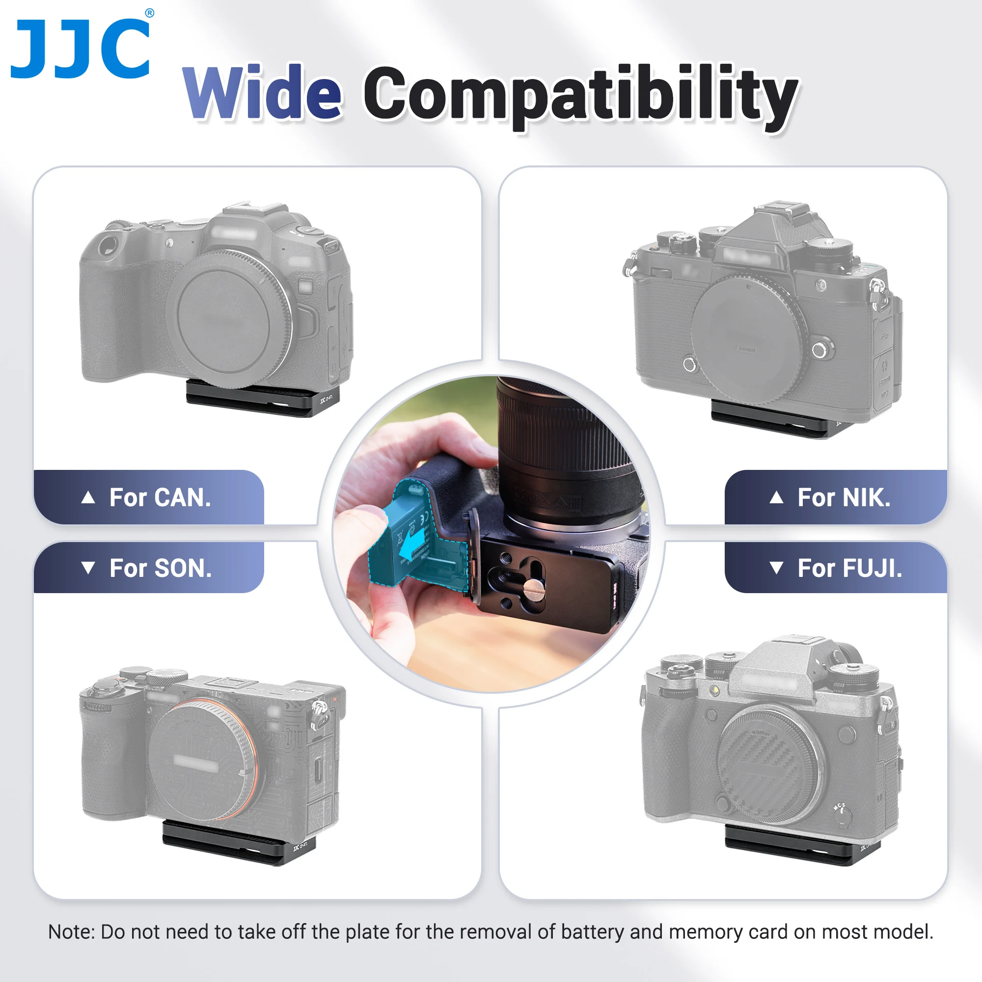 Быстросъемная монтажная пластина JJC AirTag Arca-Type для Sony/Canon/Nikion/Olympu
