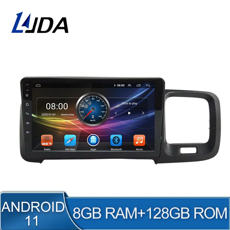 

8G+128G Android 11 Car Multimedia Player For Volvo S60 V60 2008 - 2013 2 Din Car Radio GPS Navigation Stereo Carplay Autoaudio