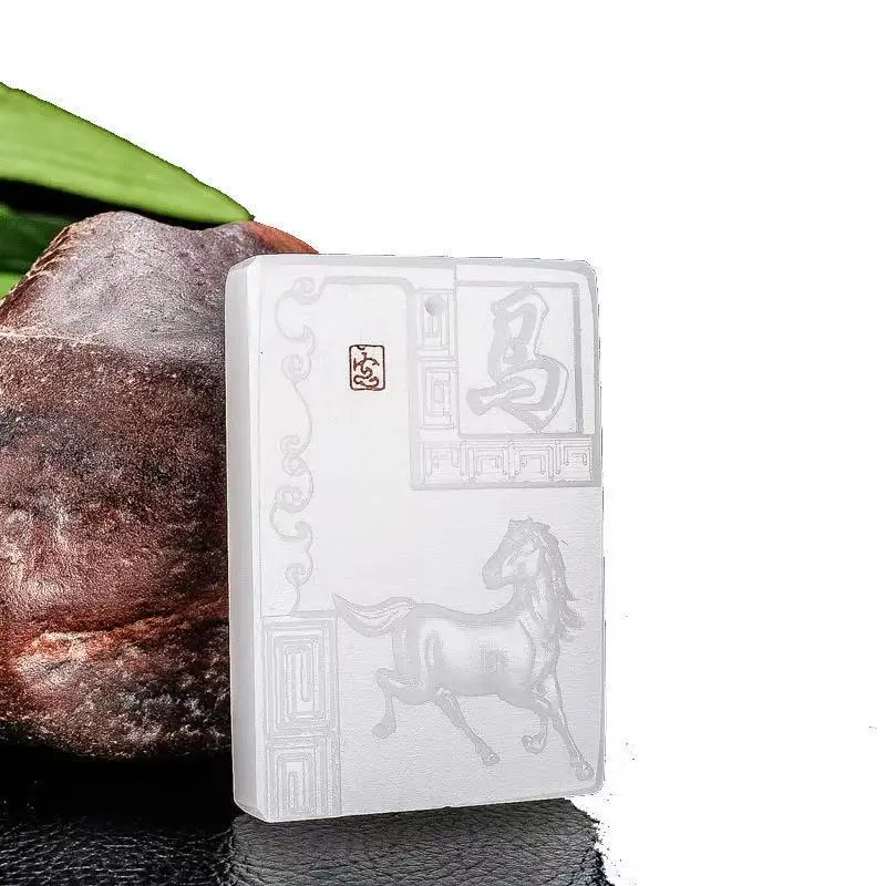 Женское Ожерелье с квадратным знаком зодиака белый дракон тигр