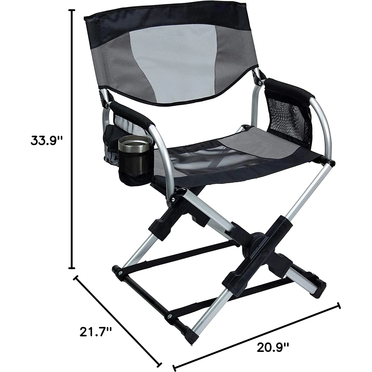 

Chaise Maquillage Silla De Maquillaje 5.34 Pounds Portable Aluminum Artist Outdoor Folding Fishing Camp Makeup Director's Chair