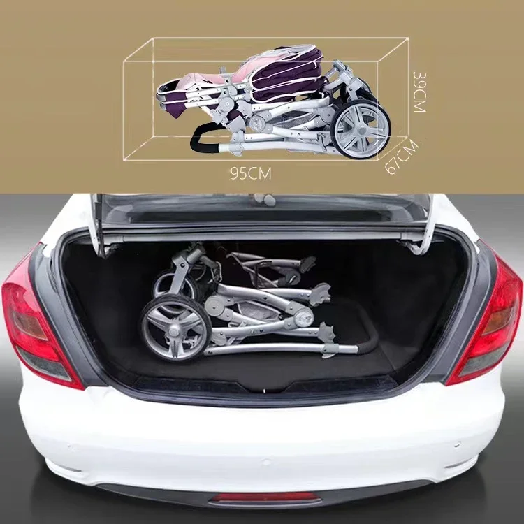 Двойная детская коляска две модели складная для новорожденных