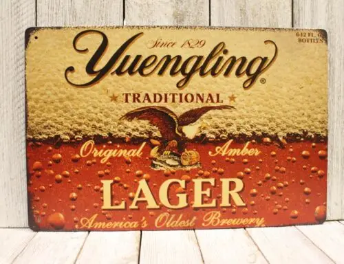 Фото Пиво в винтажном стиле Yuengling, холодильник, бар, паб Yuengling, ресторан XZ №1