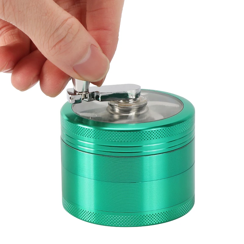 

Hand Crank Tobacco Mill Grinder Metal Crusher 4Parts Pipe Smoking Aluminium Grinder For Cigarette Accessories
