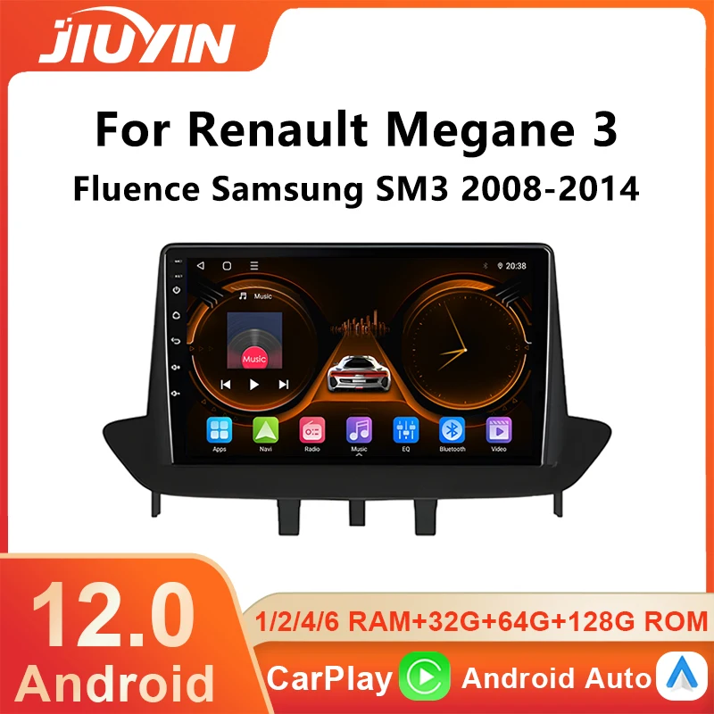 JIUYIN Android GPS Автомагнитола для Renault Megane 3 Fluence Samsung ...