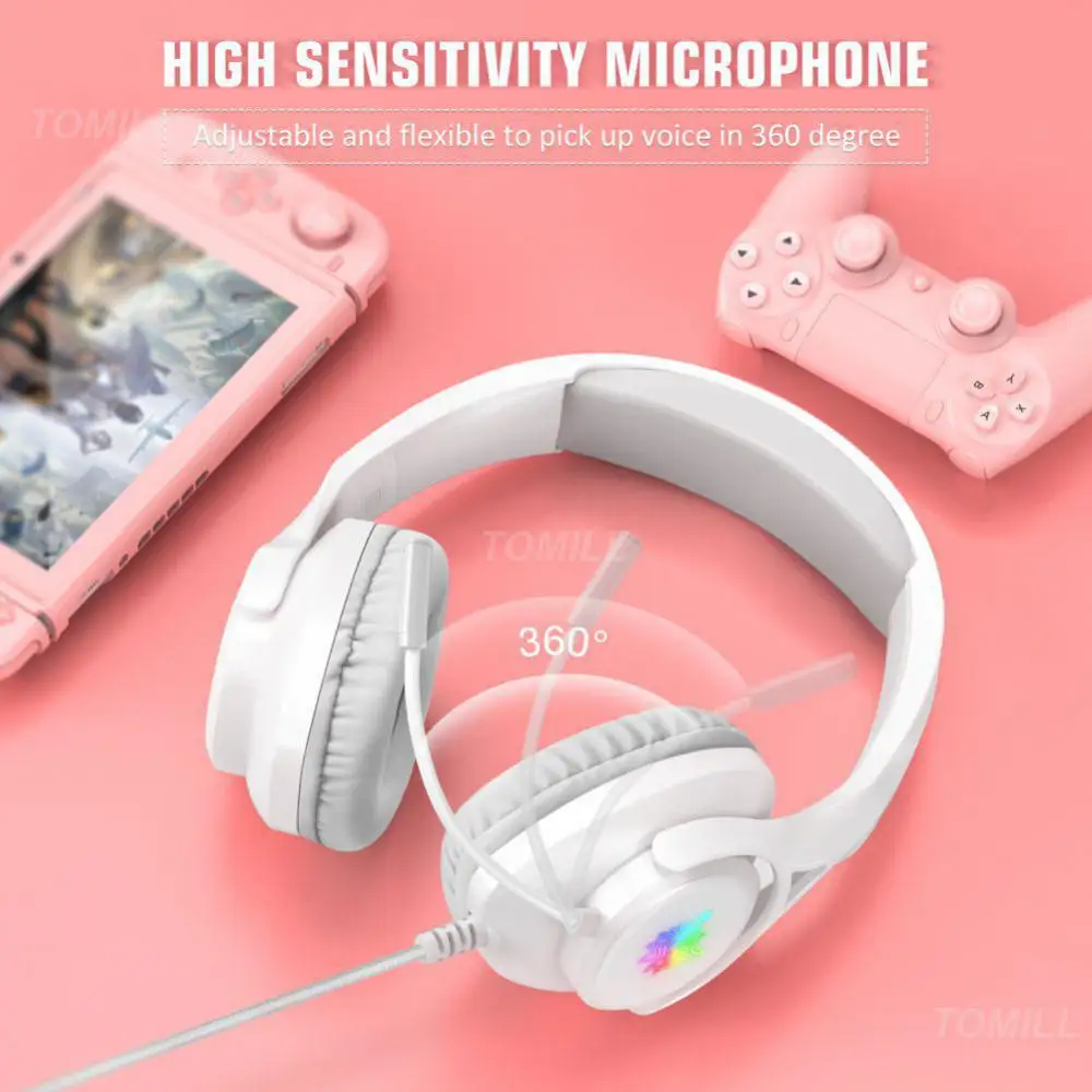 

Head-mounted Gamer Headphones Lightweight Headset Hifi For /pc/laptop/android Gaming Headset Noise-cancelling