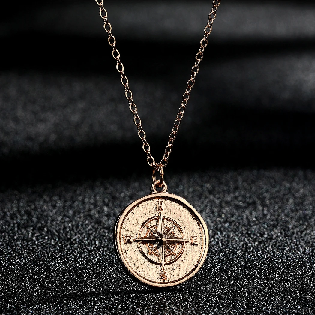 Крошечная Северная звезда ожерелье подвеска с компасом для женщин