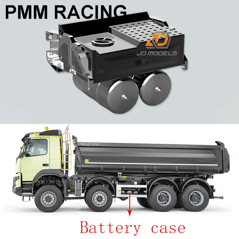

Metal Simulation Battery Boxgas Tank Set for 1/14 Tamiya RC Truck Trailer Tipper Car Scania MAN Benz Volvo LUSE Diy Parts Toys