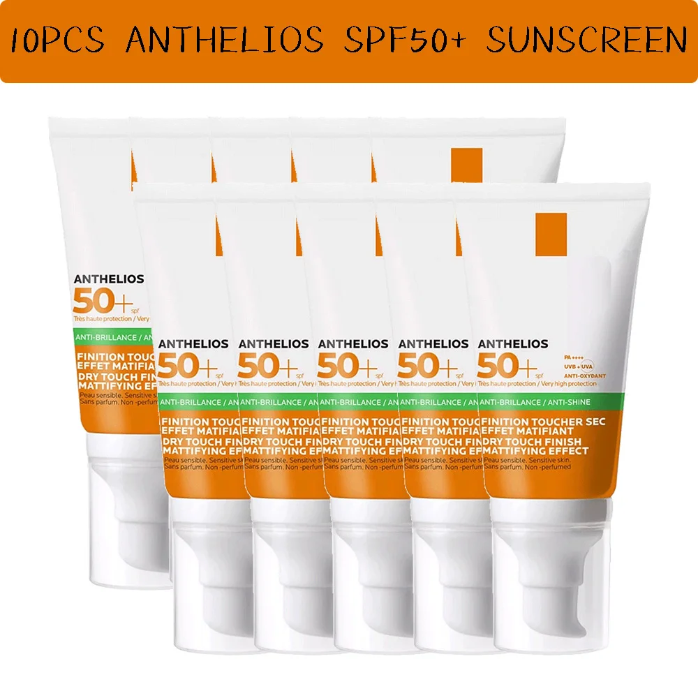 

10PCS Original Anthelios SPF50+ Sunscreen Rapid Absorption Gentle Non-greasy Waterproof Prolonged Protection Skin Care 50ml