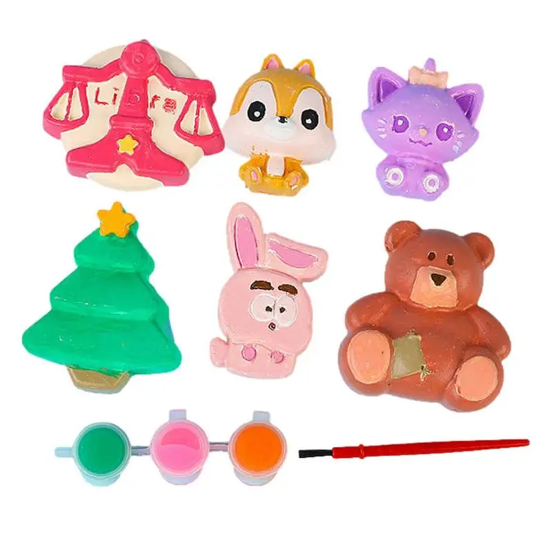 

Plaster Painting Kit Kids Plaster Painting Toy Plaster Statues DIY 3D Creative Activity Easter Birthday Gift