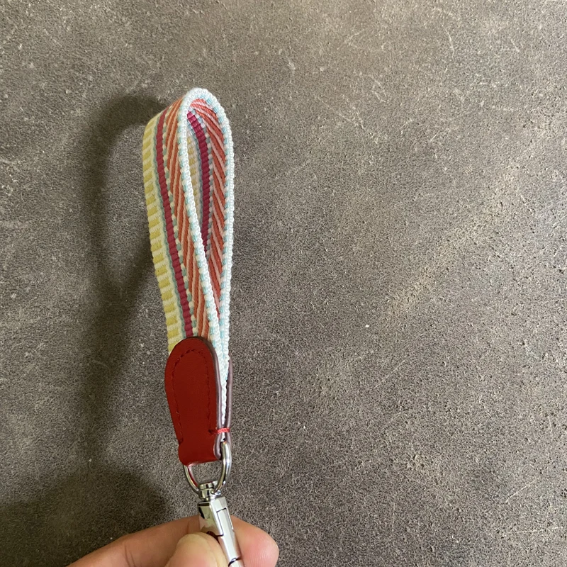 1 Inch Wide Leather Keychain Keychain Thickened Canvas Belt Car Key Strap