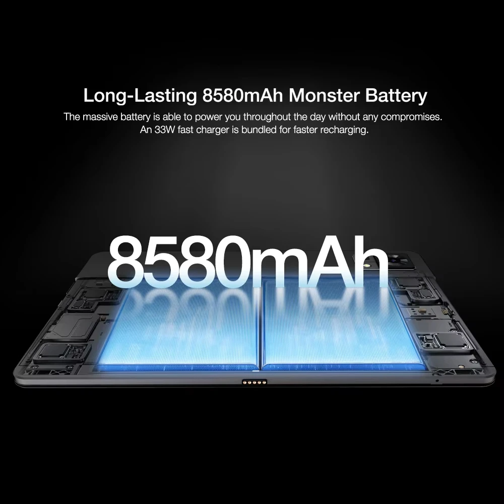 Фото Глобальная версия планшета DOOGEE T30 Pro 11'' с разрешением 2.5K, сертифицированным TÜV, высококачественными динамиками, аккумулятором Widevine L1 8580 мАч, 8 ГБ оперативной памяти и 256 ГБ встроенной памяти, Android №5