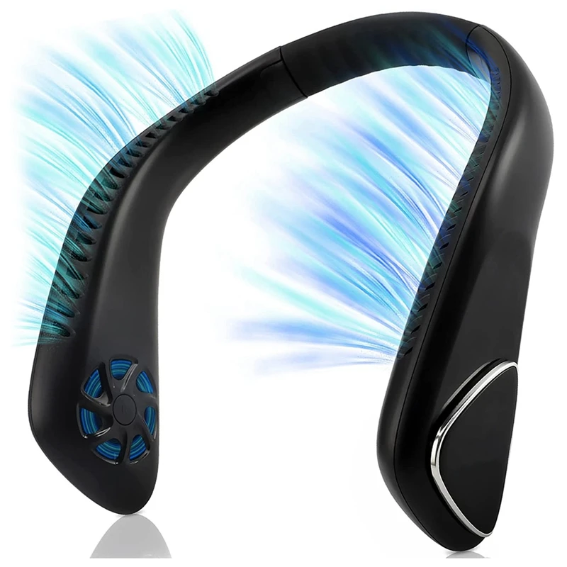 

Portable Neck Fan Rechargeable - 4000Mah Capacity Portable Bladeless Hanging Neck Fan, Personal Fan For Your Neck