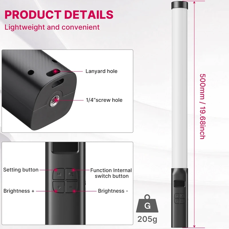 Ручной Светильник Ulanzi VL119 с RGB-палочкой светодиодный светильник для видеосъемки