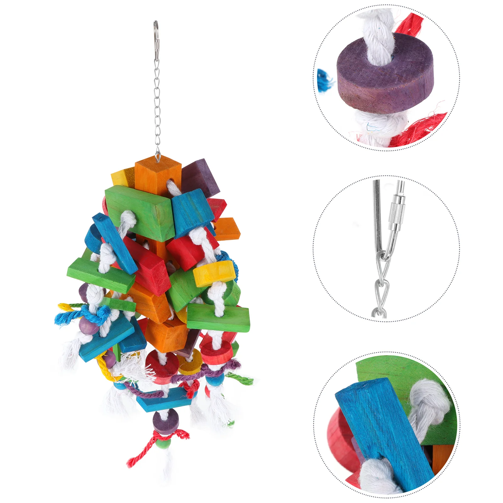 

Bird Parrot Chewinghanging Swing Bite Cage Wood Tearing Birds Chew Blocks Sticks Block Pendant Accessories