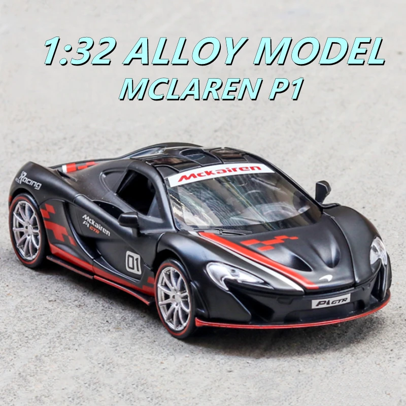 

1/32 McLaren P1 Alloy Track Sports Car Model Diecasts Simulation Metal Toy Vehicles Car Model Sound Light Collection Kids Gift