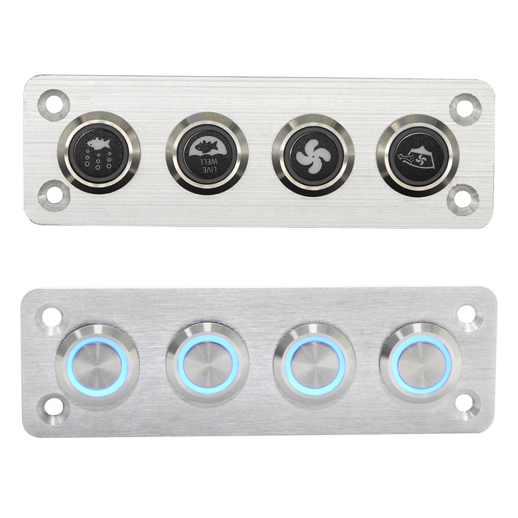 

Алюминиевая панель автоматического выключателя, Модифицированная 4-х клавишная самоблокирующаяся Универсальная автомобильная фара, задня...