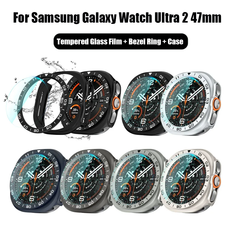 Фото Чехол для Samsung Galaxy Watch Ultra 2 47 мм + защитная пленка из закаленного стекла + защитное кольцо из поликарбоната для Galaxy Ultra 2, аксессуар №1